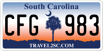 SC license plate CFG983
