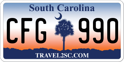 SC license plate CFG990