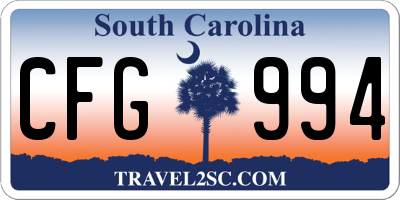 SC license plate CFG994
