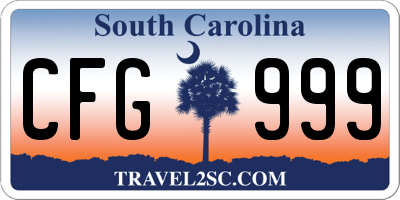 SC license plate CFG999