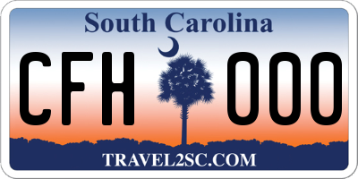 SC license plate CFH000