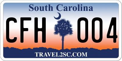 SC license plate CFH004