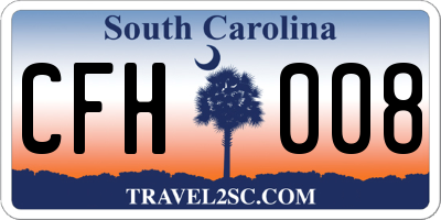 SC license plate CFH008