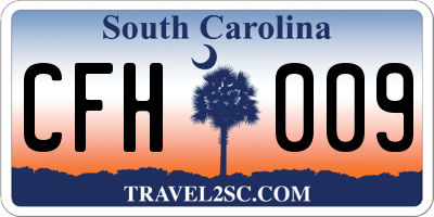 SC license plate CFH009