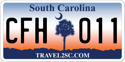 SC license plate CFH011