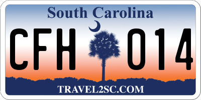 SC license plate CFH014