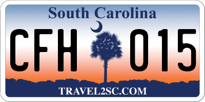 SC license plate CFH015