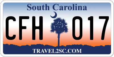 SC license plate CFH017