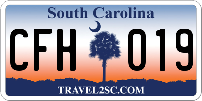 SC license plate CFH019