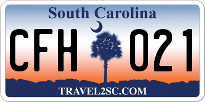 SC license plate CFH021