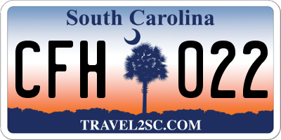 SC license plate CFH022