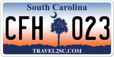 SC license plate CFH023