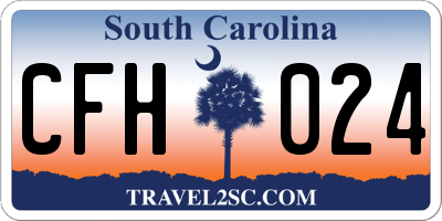 SC license plate CFH024