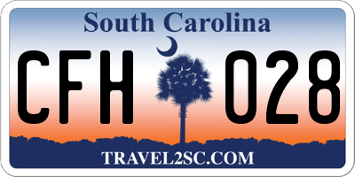 SC license plate CFH028