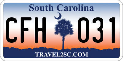 SC license plate CFH031