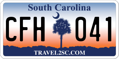 SC license plate CFH041
