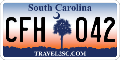 SC license plate CFH042