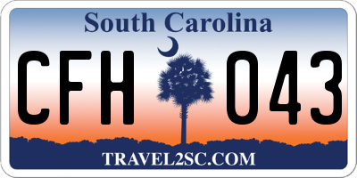 SC license plate CFH043