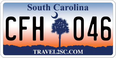 SC license plate CFH046