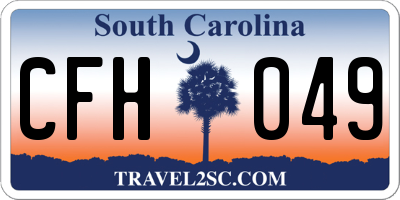 SC license plate CFH049