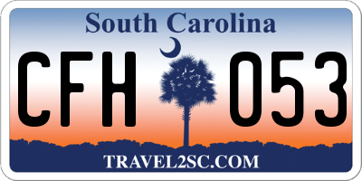SC license plate CFH053