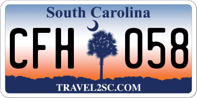 SC license plate CFH058