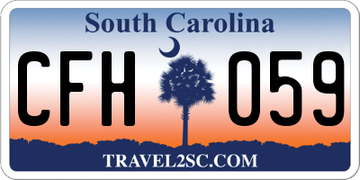SC license plate CFH059