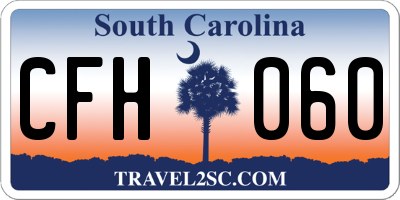 SC license plate CFH060