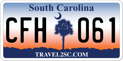 SC license plate CFH061