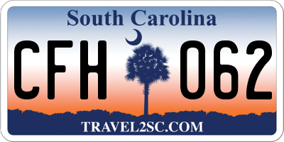 SC license plate CFH062