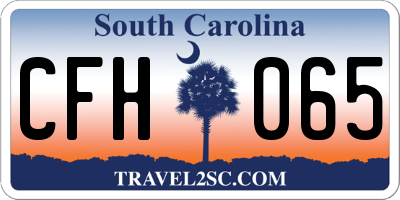 SC license plate CFH065
