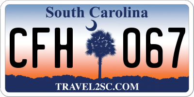 SC license plate CFH067