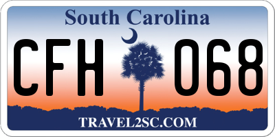SC license plate CFH068