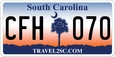SC license plate CFH070