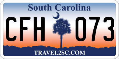 SC license plate CFH073