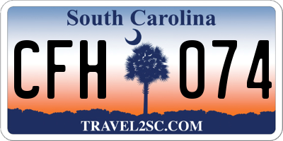 SC license plate CFH074