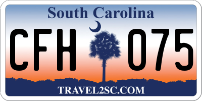 SC license plate CFH075