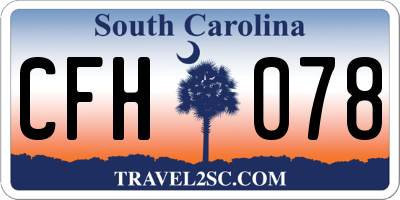 SC license plate CFH078