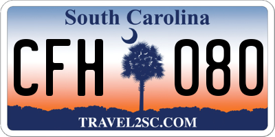 SC license plate CFH080