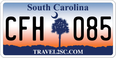 SC license plate CFH085