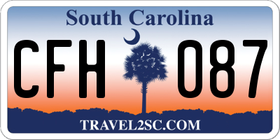 SC license plate CFH087
