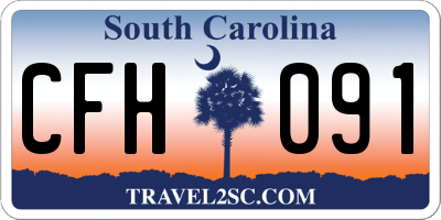 SC license plate CFH091