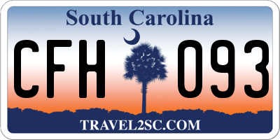 SC license plate CFH093