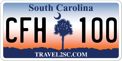 SC license plate CFH100