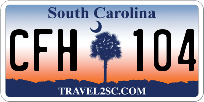 SC license plate CFH104