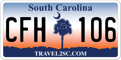 SC license plate CFH106