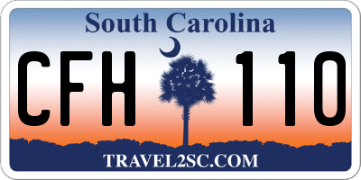 SC license plate CFH110