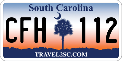 SC license plate CFH112