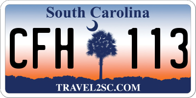 SC license plate CFH113
