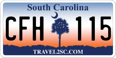 SC license plate CFH115